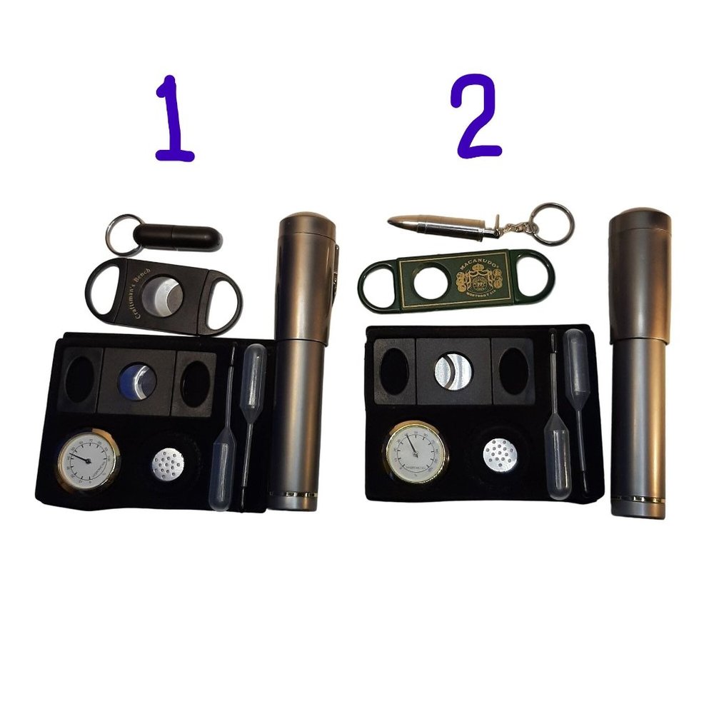 Cigar Accessory Gift Set Cutters Case Punch Humidity Indicator Pick One